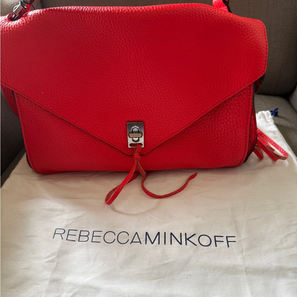 Rebecca Minkoff Darren Messenger bag in color dragon fruit
